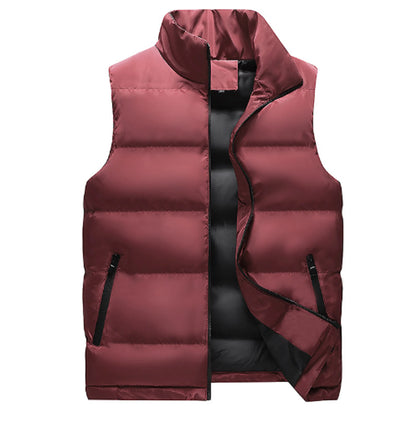 Men Neck Protection Zipper Cardigan Winter Coat