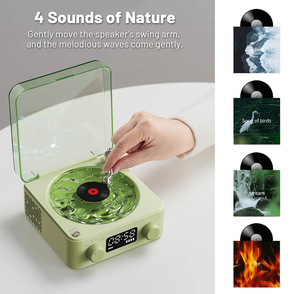 Retro Bluetooth Speaker with Nature Sounds & Ambient Light