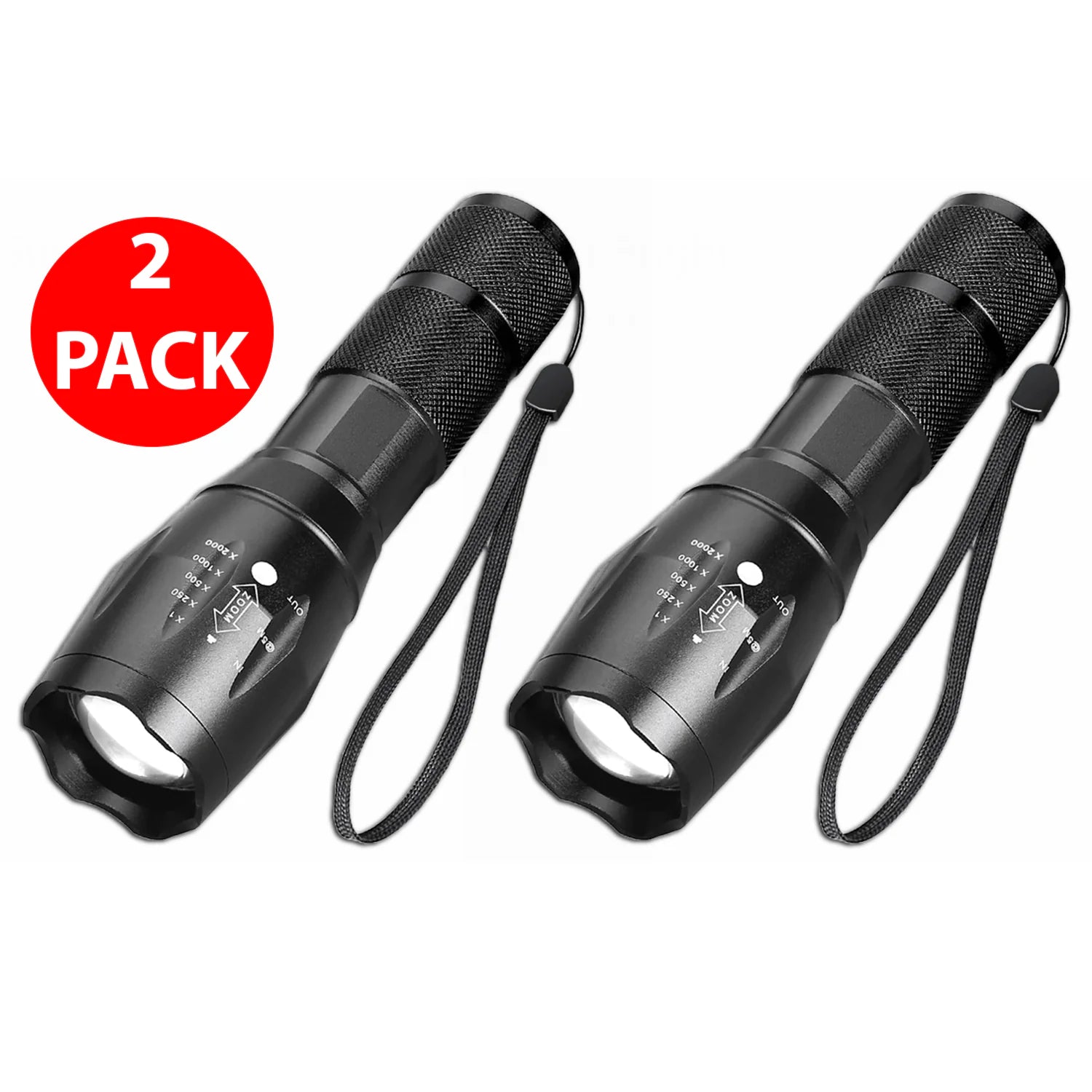 Super-Bright 90000LM LED Tactical Flashlight 5 Modes Zoomable Torch Searchlight - Simply Great Gear