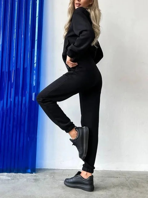 Women Winter Velvet Tracksuit Two-Piece Set