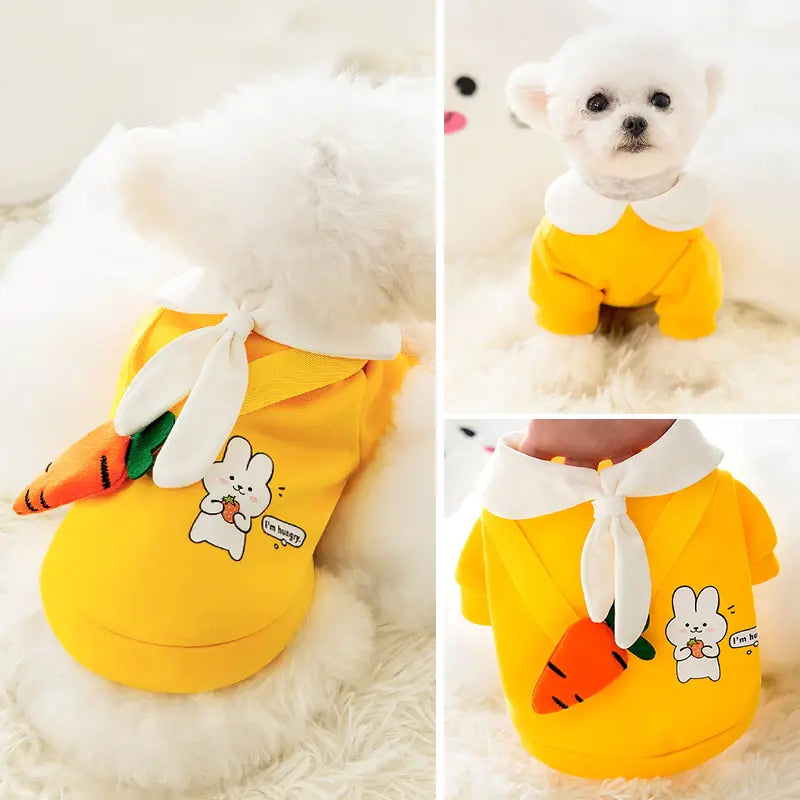 Cartoon Dog Clothes Cute Bow Tie Satchel Pet Clothing for Small Dogs - Simply Great Gear