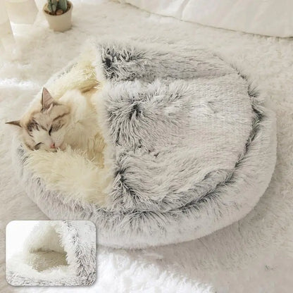 Plush Round Cat Bed - Simply Great Gear