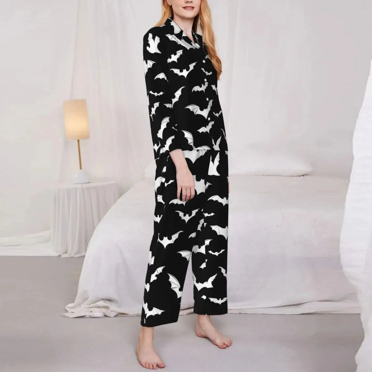 Female Gothic Art Halloween Pajamas