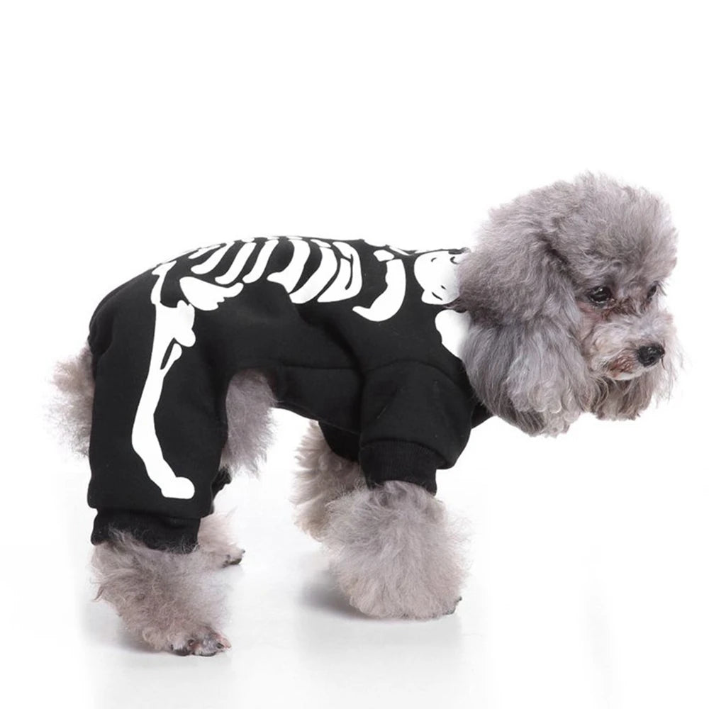 Pet Skeleton Halloween Jumpsuit