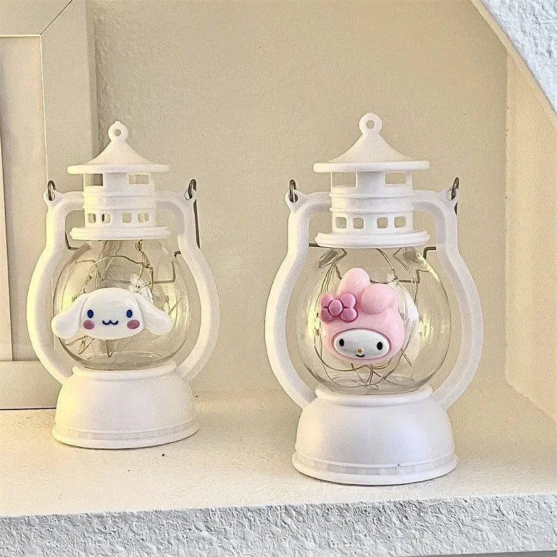 SanrioHelloKitty Kuromi Halloween Christmas Halloween Decoration Small Oil Lamp Cute Cartoon Portable Small Lantern Holiday Gift