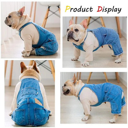 Denim Pet Dog Clothes Jumpsuits - Simply Great Gear