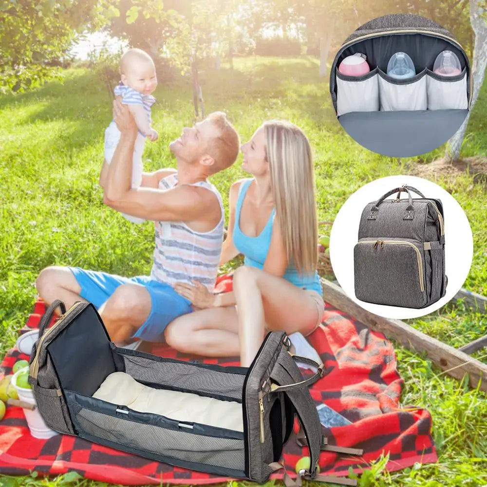 Convertible Lightweight Diaper Baby Bed Bag