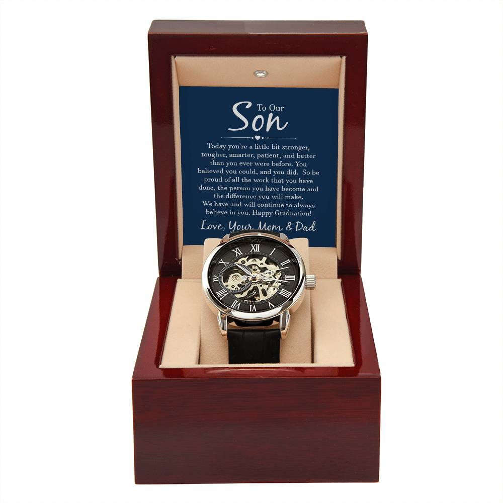 Openwork Watch - For Son From Mom & Dad - Simply Great Gear