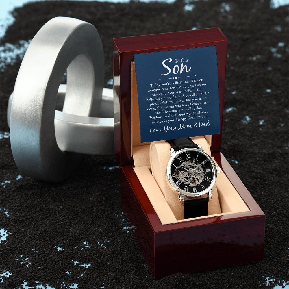 Openwork Watch - For Son From Mom & Dad - Simply Great Gear