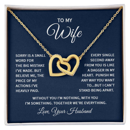 Interlocking Hearts Necklace - For Wife From Husband - Simply Great Gear