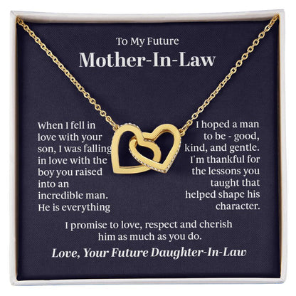 Interlocking Hearts Necklace - For Future Mother-in-Law - Simply Great Gear