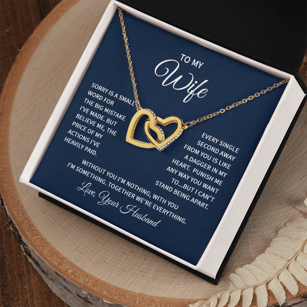 Interlocking Hearts Necklace - For Wife From Husband - Simply Great Gear