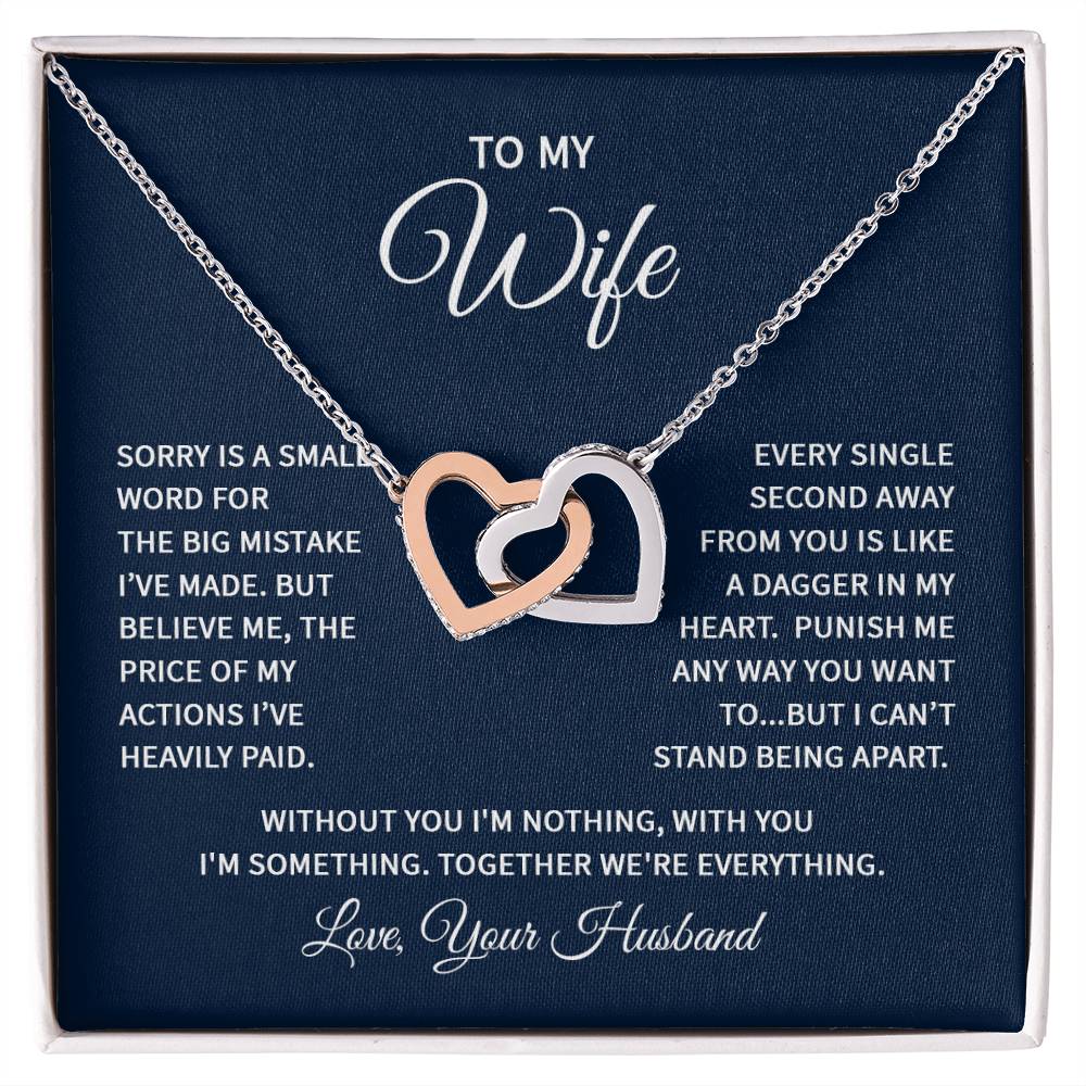 Interlocking Hearts Necklace - For Wife From Husband - Simply Great Gear