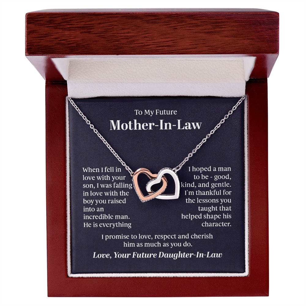 Interlocking Hearts Necklace - For Future Mother-in-Law - Simply Great Gear