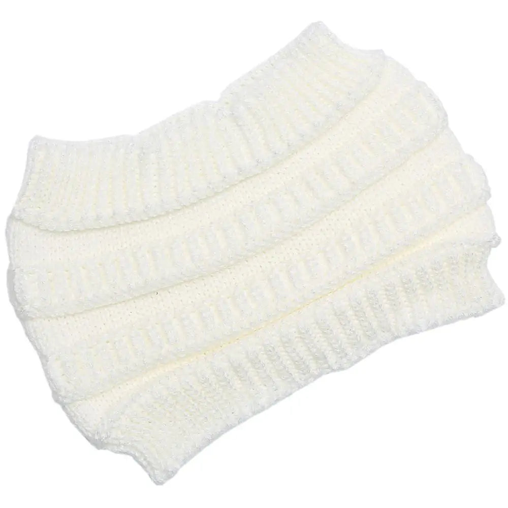 Women Winter Knitted Ponytail Beanies