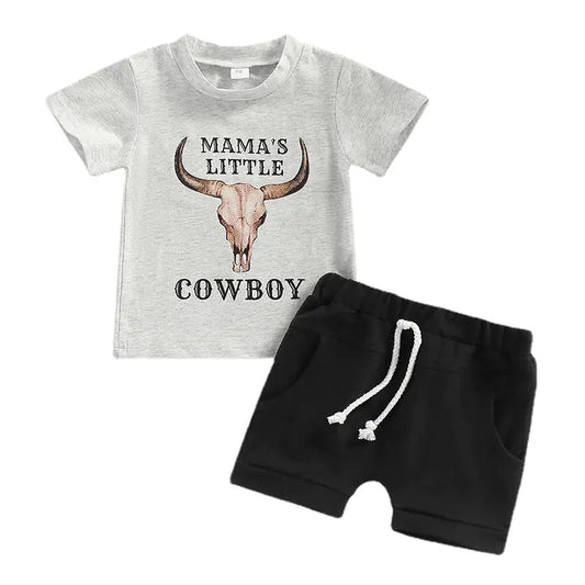 Casual Baby Boy Clothes Suit Cartoon Cow Print - Simply Great Gear