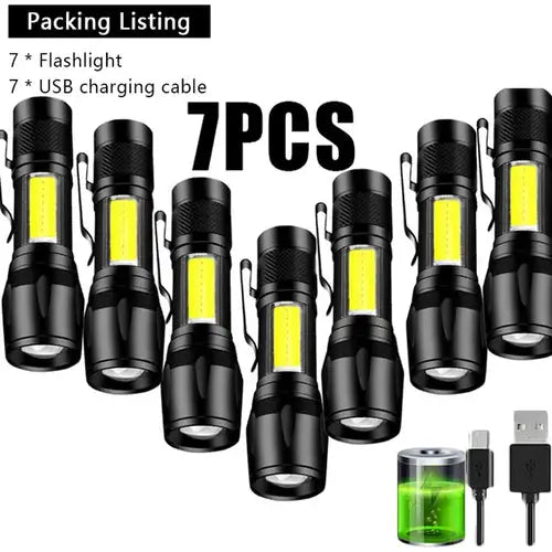 Mini Rechargeable LED Flashlight COB+XPE Portable Torch Camping - Simply Great Gear