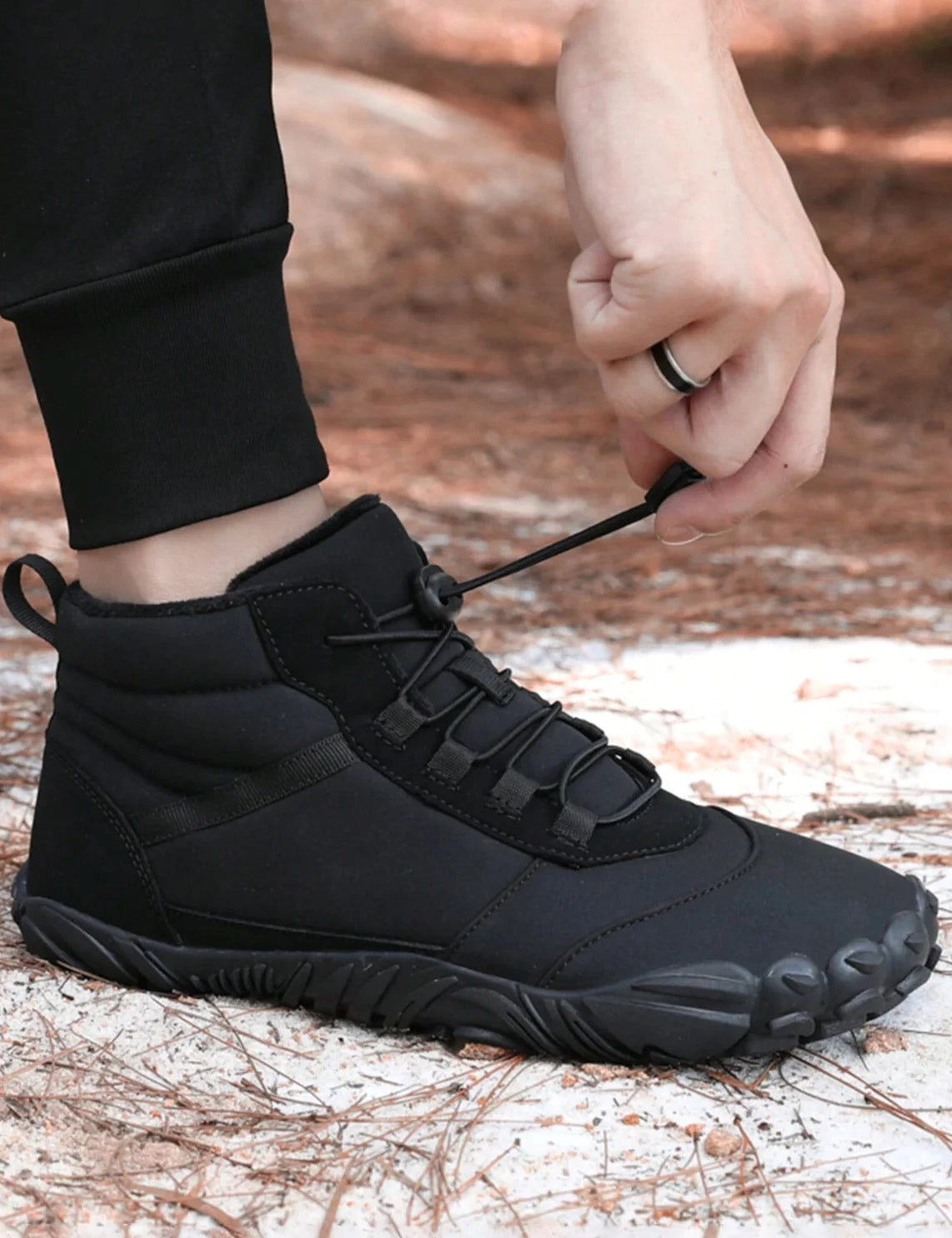 Men Arctic Steps Winter Bare Foot Shoes