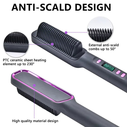 Multifunction Electric Hair Straightening Comb - Simply Great Gear