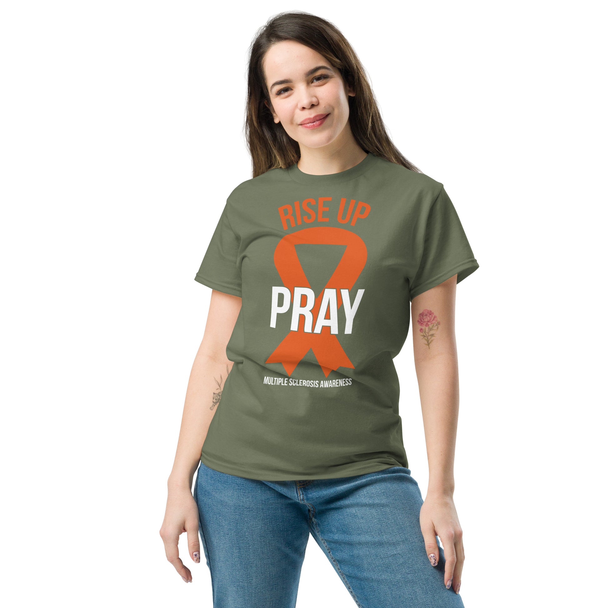 MS Awareness "Rise Up and Pray" T-Shirt - Simply Great Gear