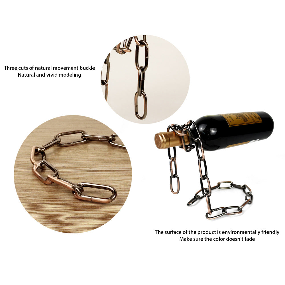 Magic Iron Chain Wine Bottle Holder - Simply Great Gear