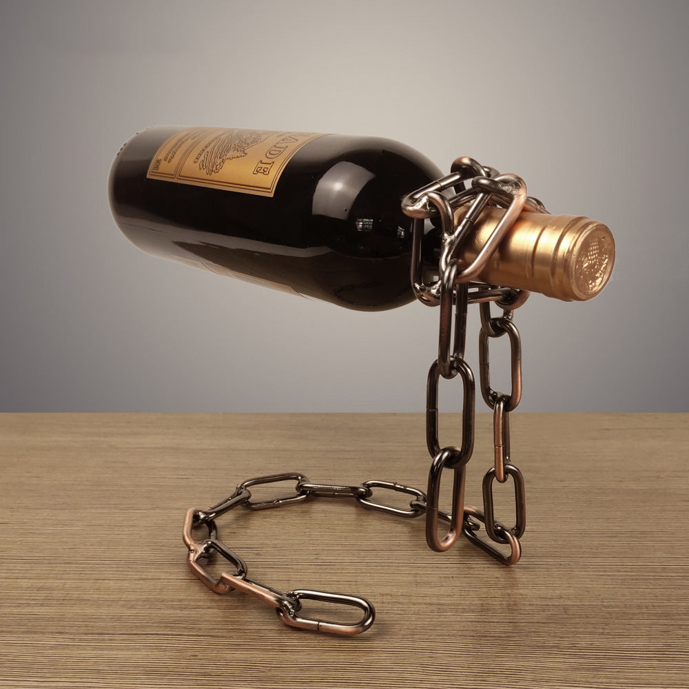 Magic Iron Chain Wine Bottle Holder - Simply Great Gear