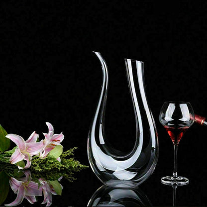 Crystal U-shaped 1500ml Wine Decanter - Simply Great Gear